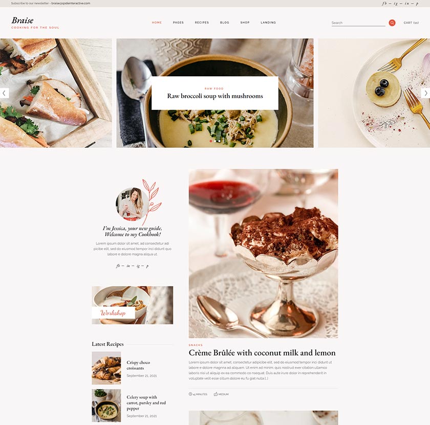 Braise WordPress Template 2