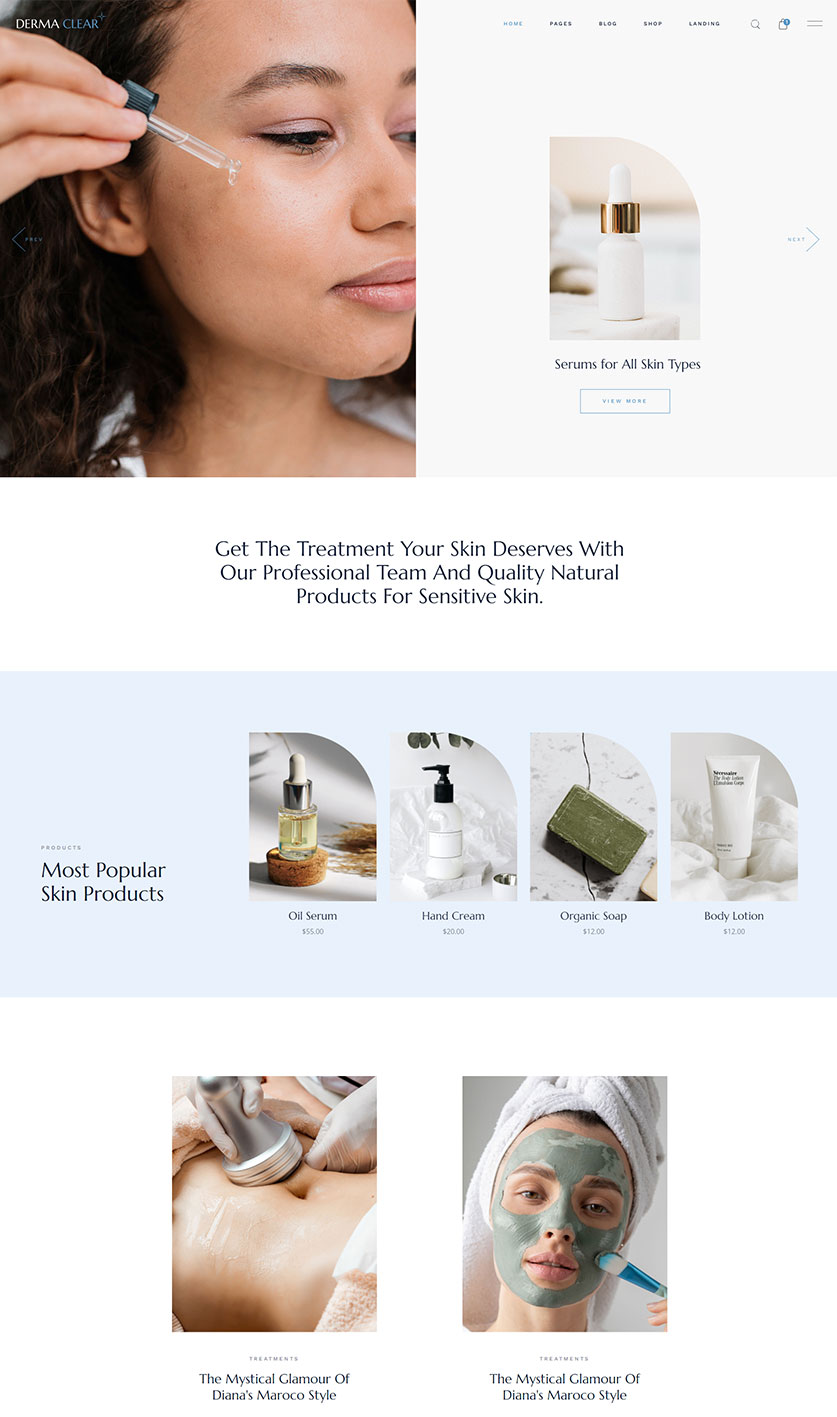 Derma Clear WordPress Template 3