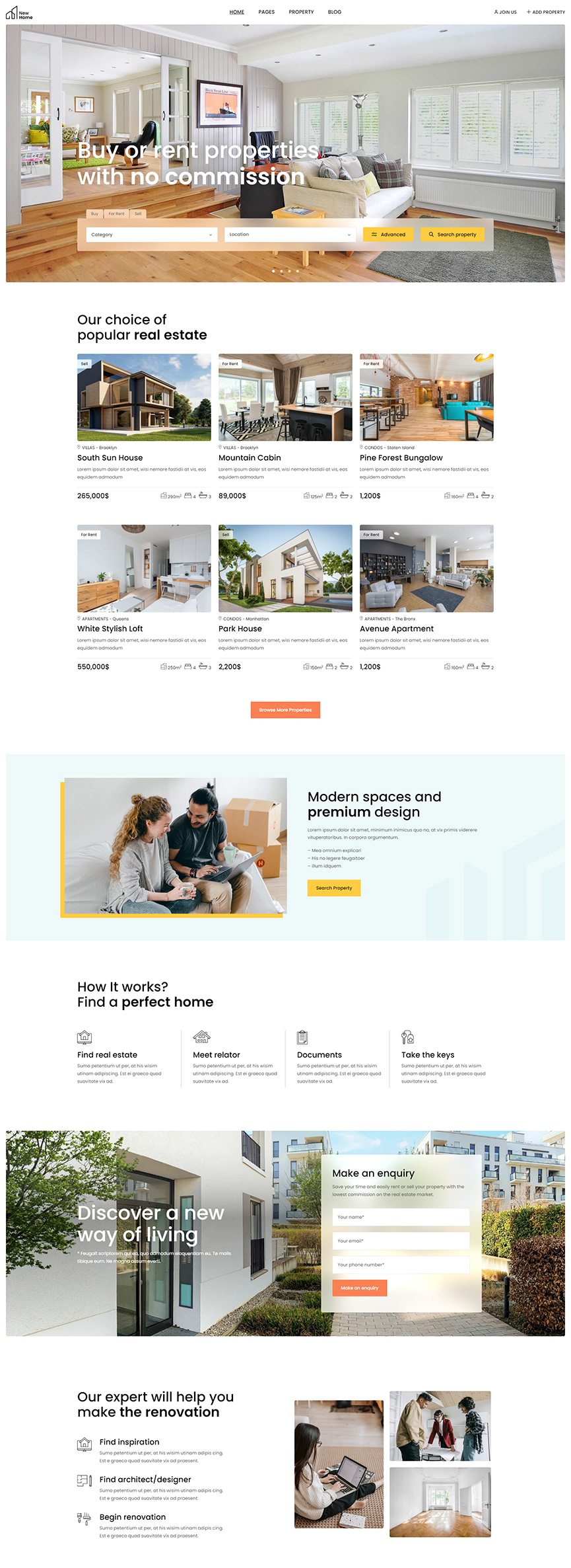 NewHome WordPress Template 1