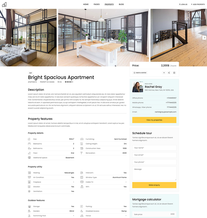 NewHome WordPress Template 2