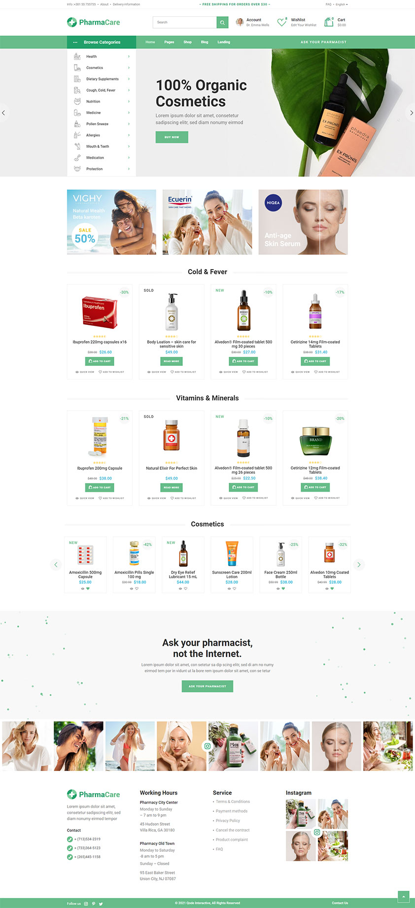 PharmaCare WordPress Template 4