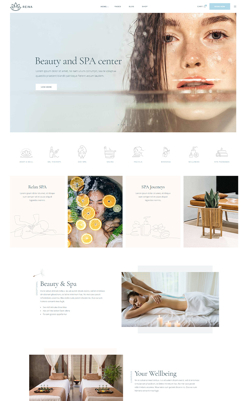 Reina - Spa and Wellness Template 3