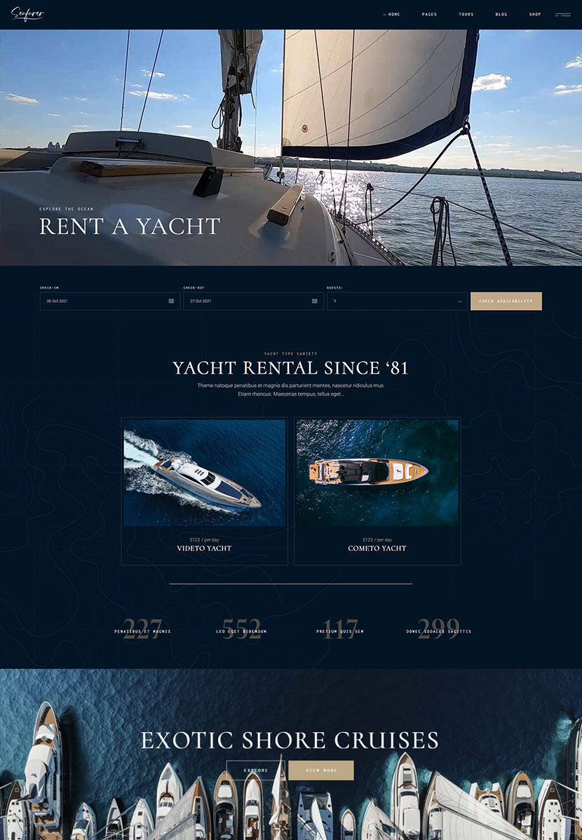 Seafarer WordPress Template 2