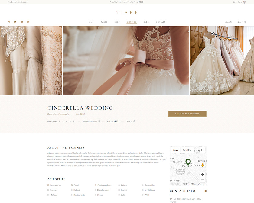 Tiare WordPress Template 3