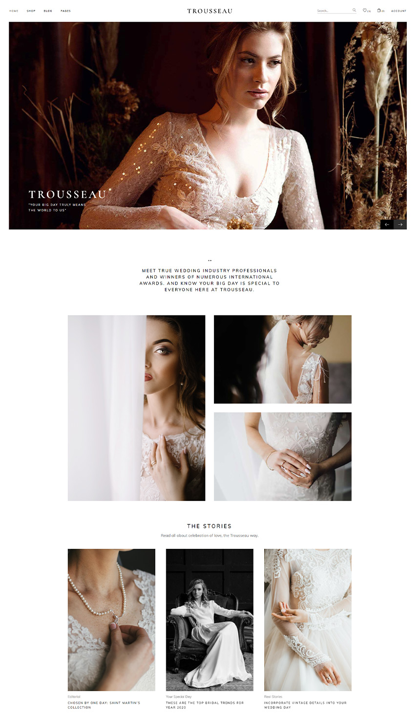 Trousseau WordPress Template 1