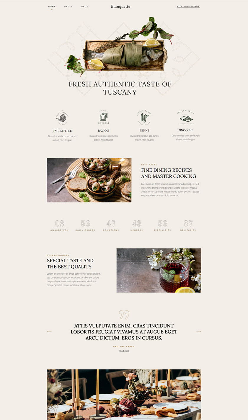 Blanquette WordPress Template 2