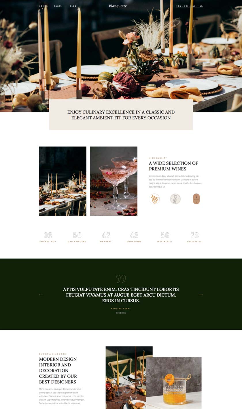 Blanquette WordPress Template 3