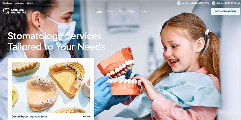 DentaMedi WordPress Template 3