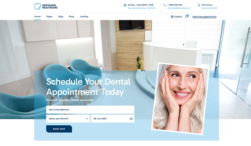 DentaMedi WordPress Template 2