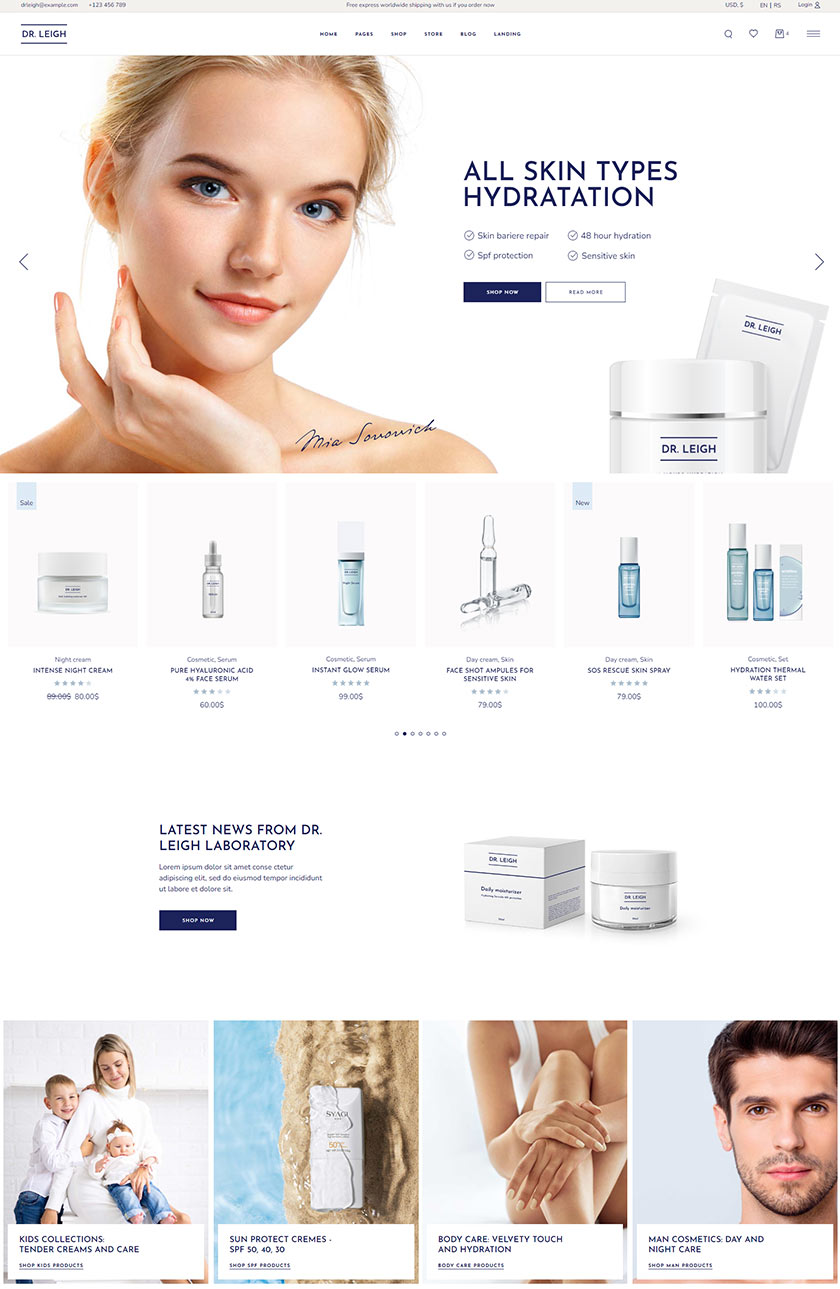 Dr.Leigh Medical Cosmetics Shop Template 2