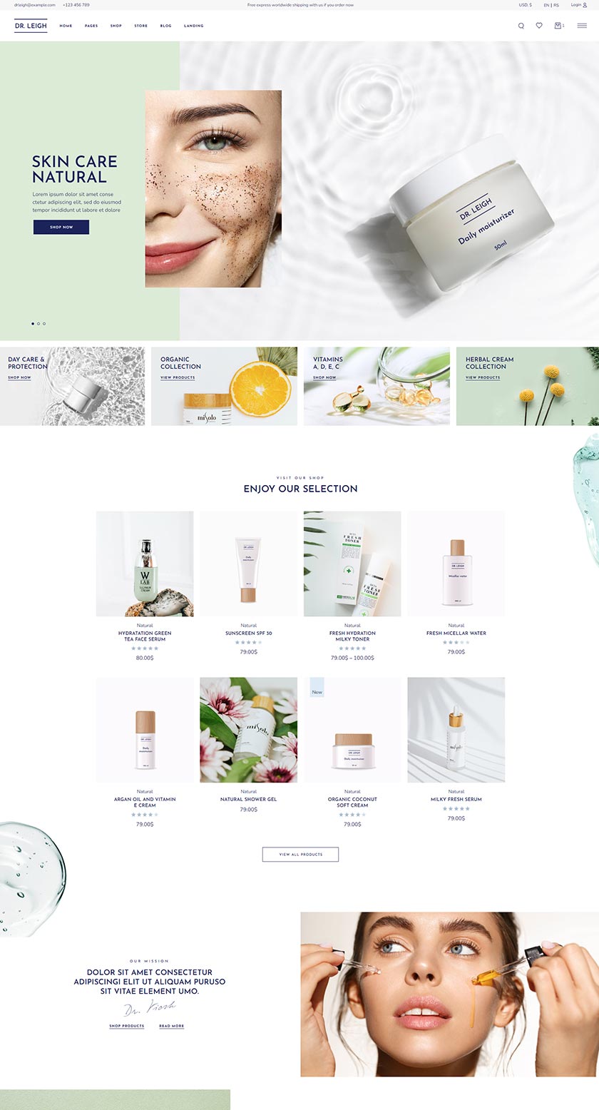 Dr.Leigh Medical Cosmetics Shop Template 3