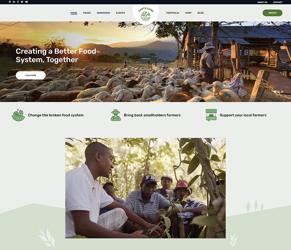 EarthCare WordPress Template 1