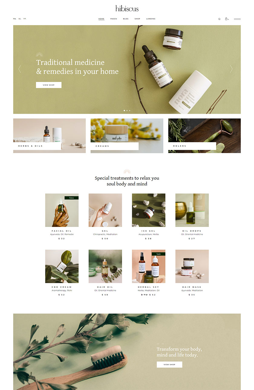 Hibiscus WordPress Theme Template 2