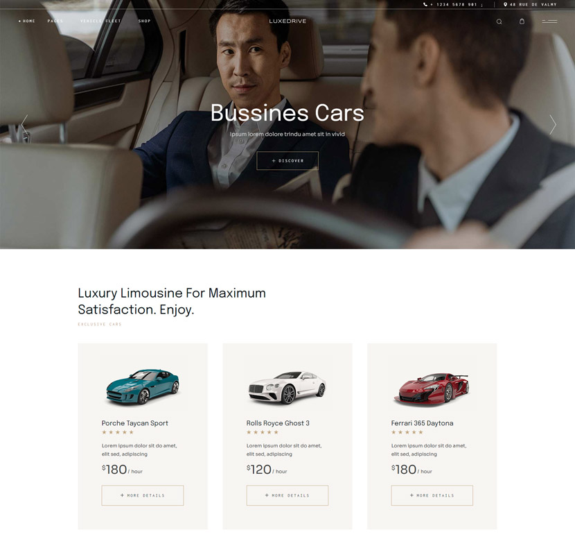 LuxeDrive WordPress Template 2