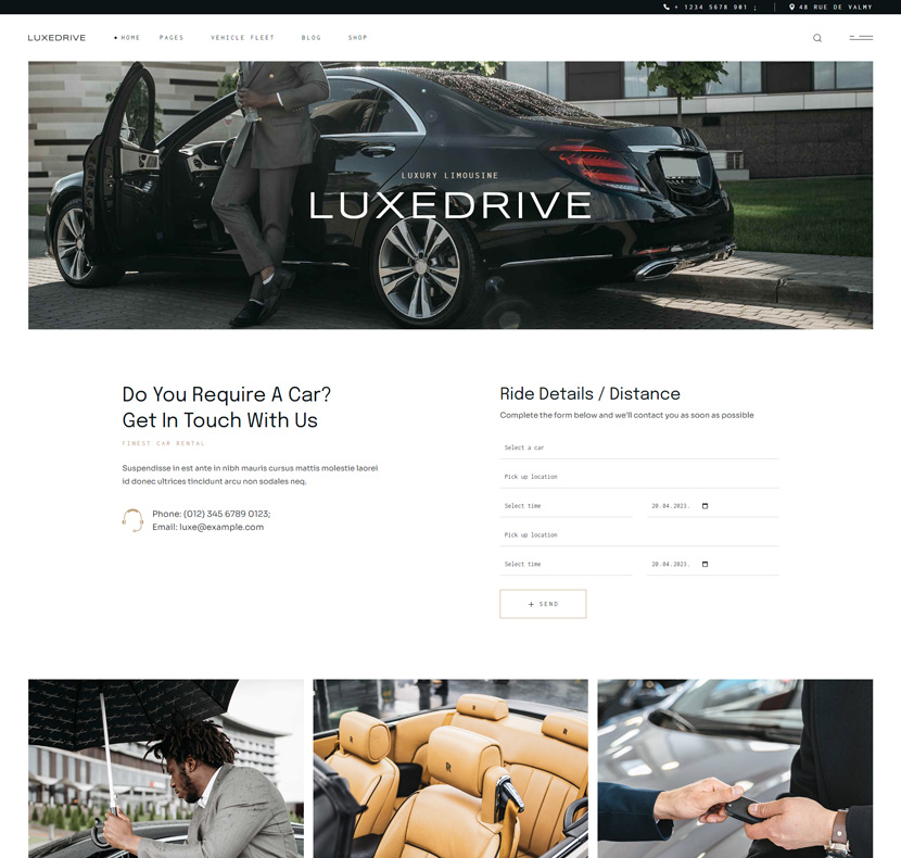 LuxeDrive WordPress Template 3