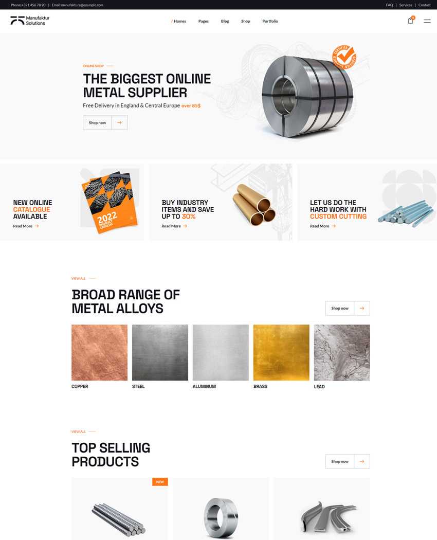 Manufactur Solutions WordPress Template 1