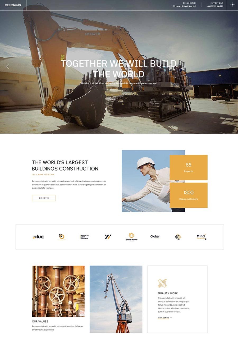 MasterBuilder WordPress Template 3