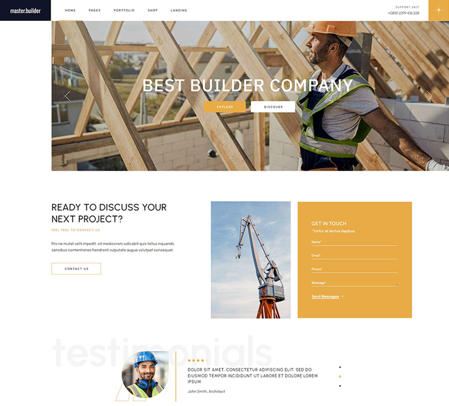 MasterBuilder WordPress Template 1