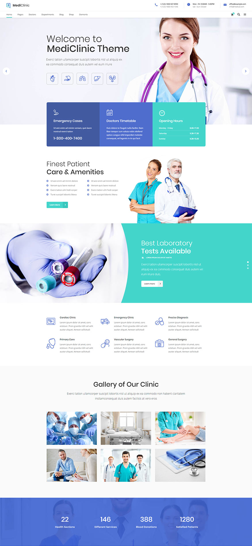 MediClinic WordPress Template 1