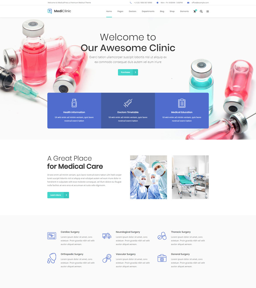 MediClinic WordPRess Template 2