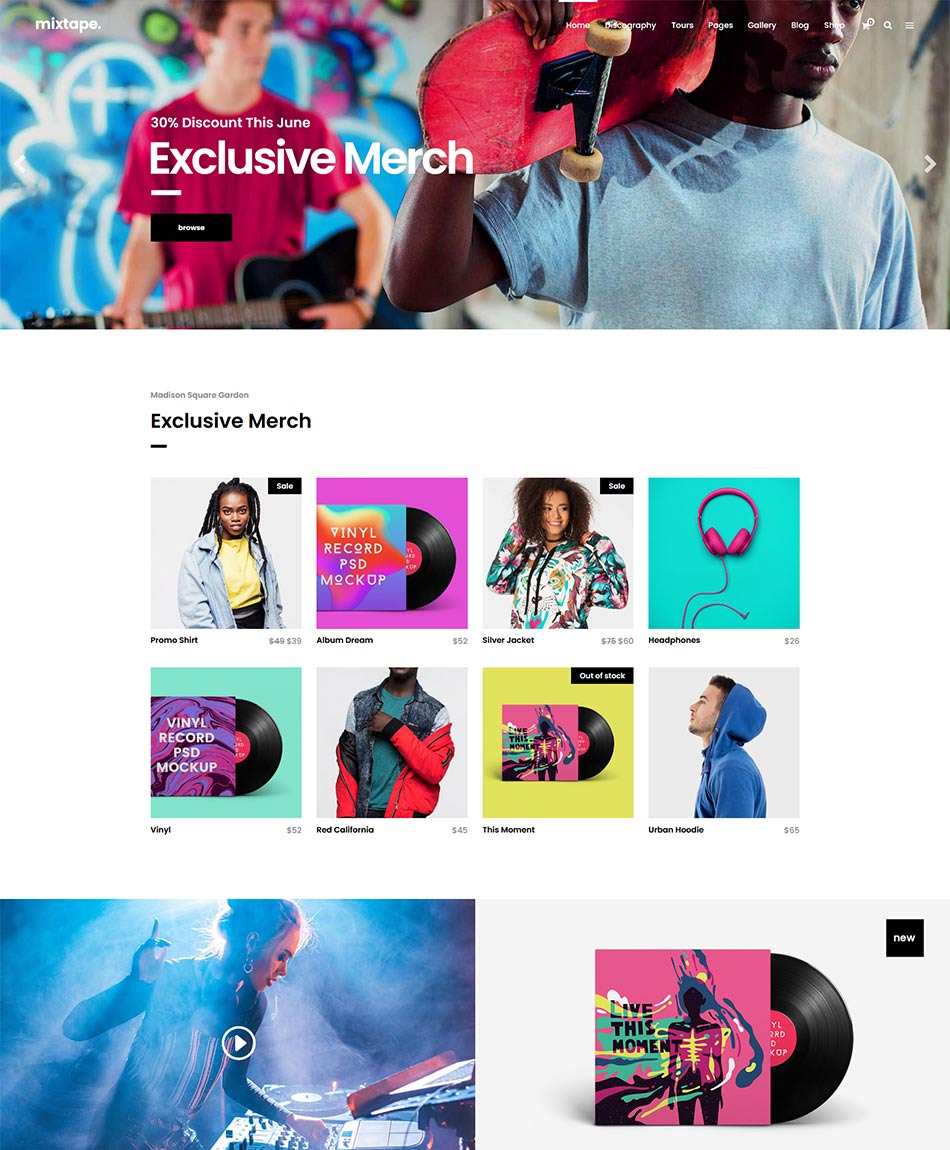 Mixtape WordPress Template 3