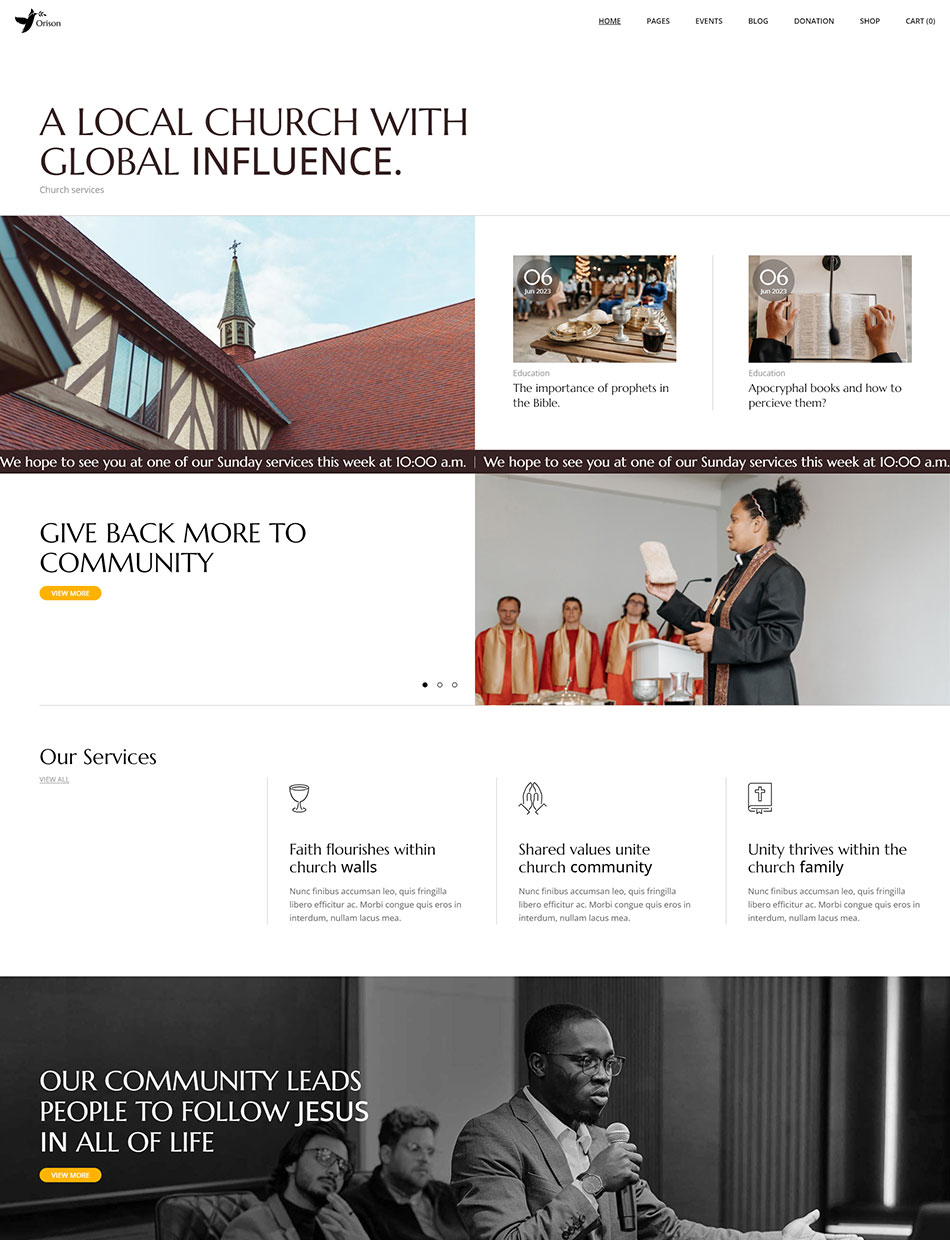 Orison WordPress Template 1