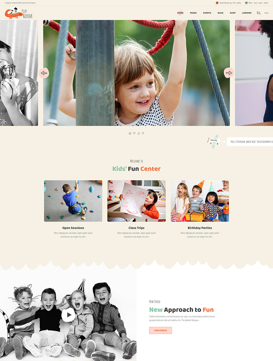 Playroom WordPress Template 1