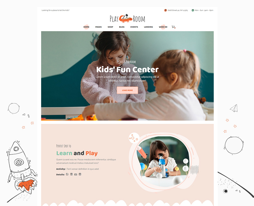 Playroom WordPress Template 2