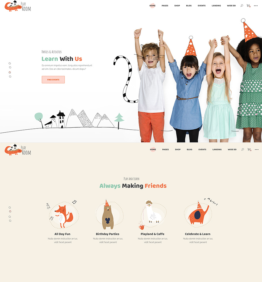 Playroom WordPress Template 3