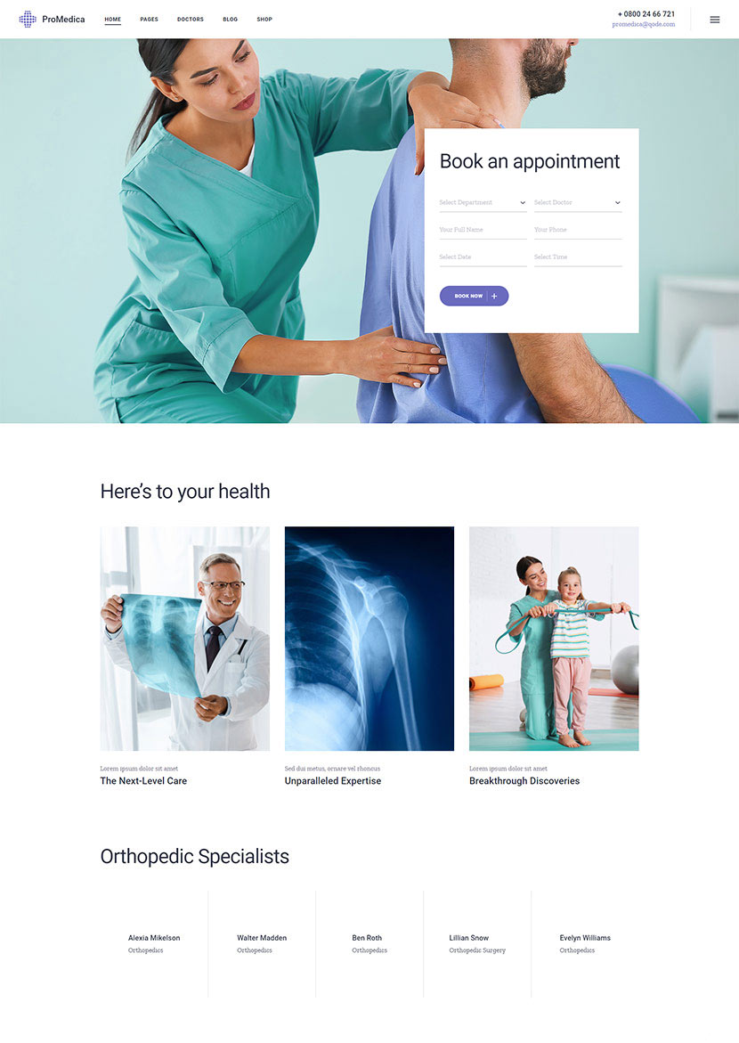 ProMedica WordPress Template 2