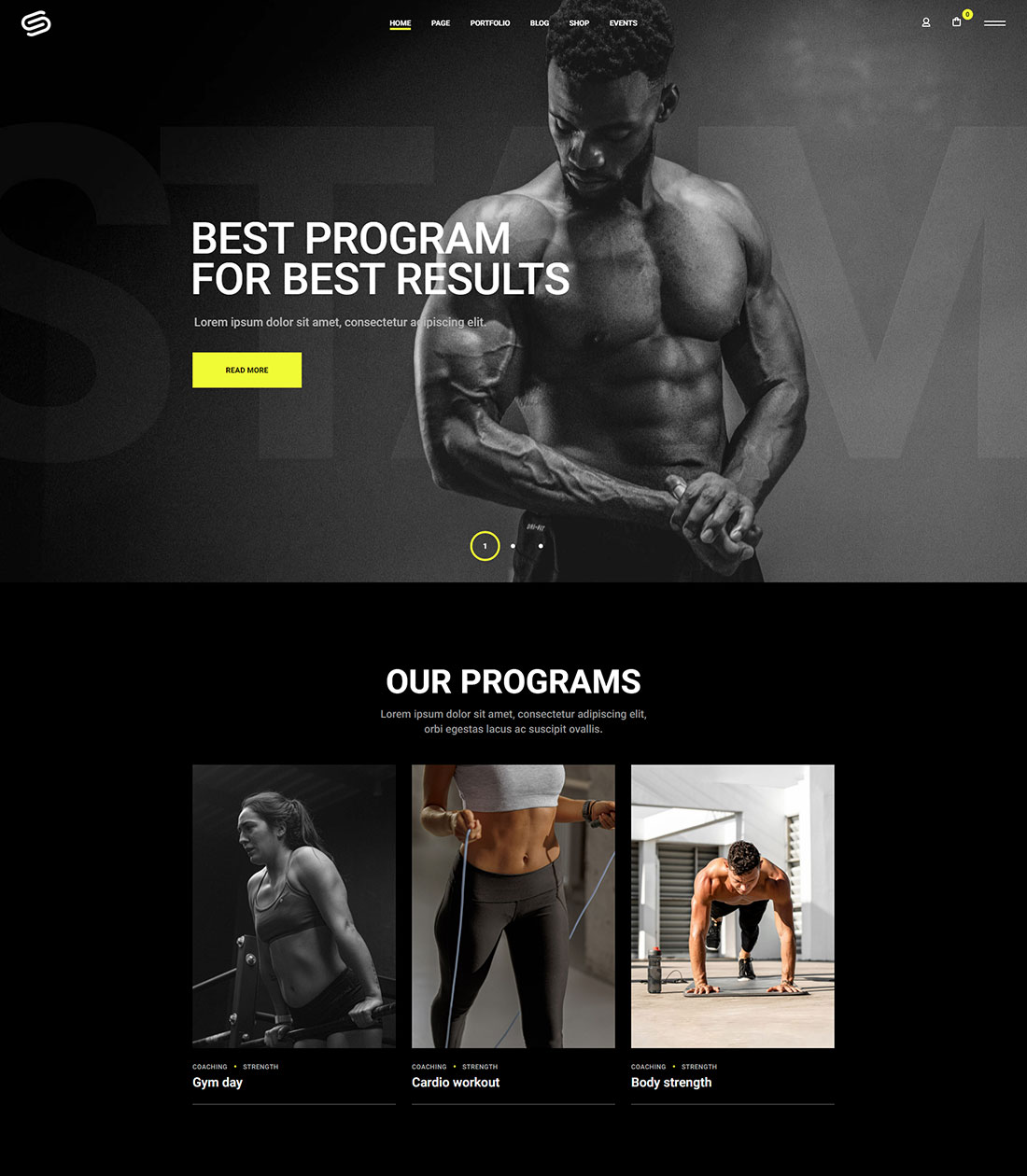 Stronger WordPress Template 1