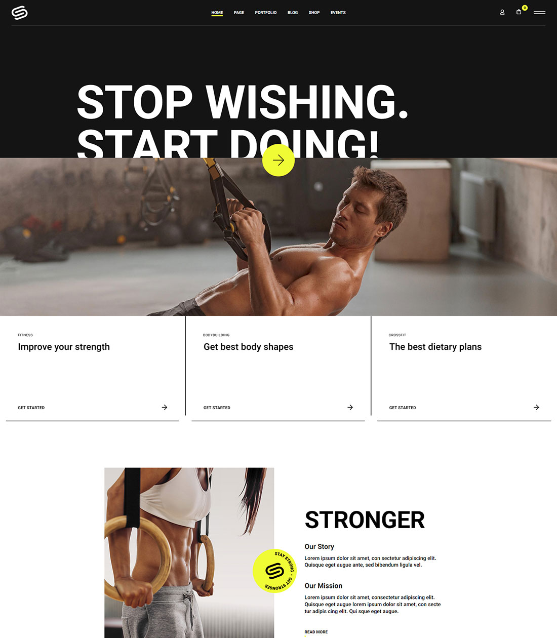 Stronger WordPress Template 2