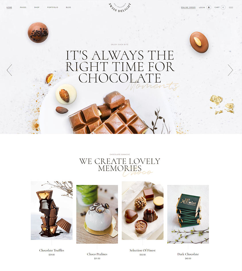 Swiss Delight WordPress Template 1