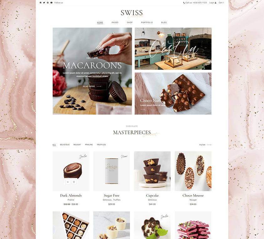 Swiss Delight WordPress Template 3