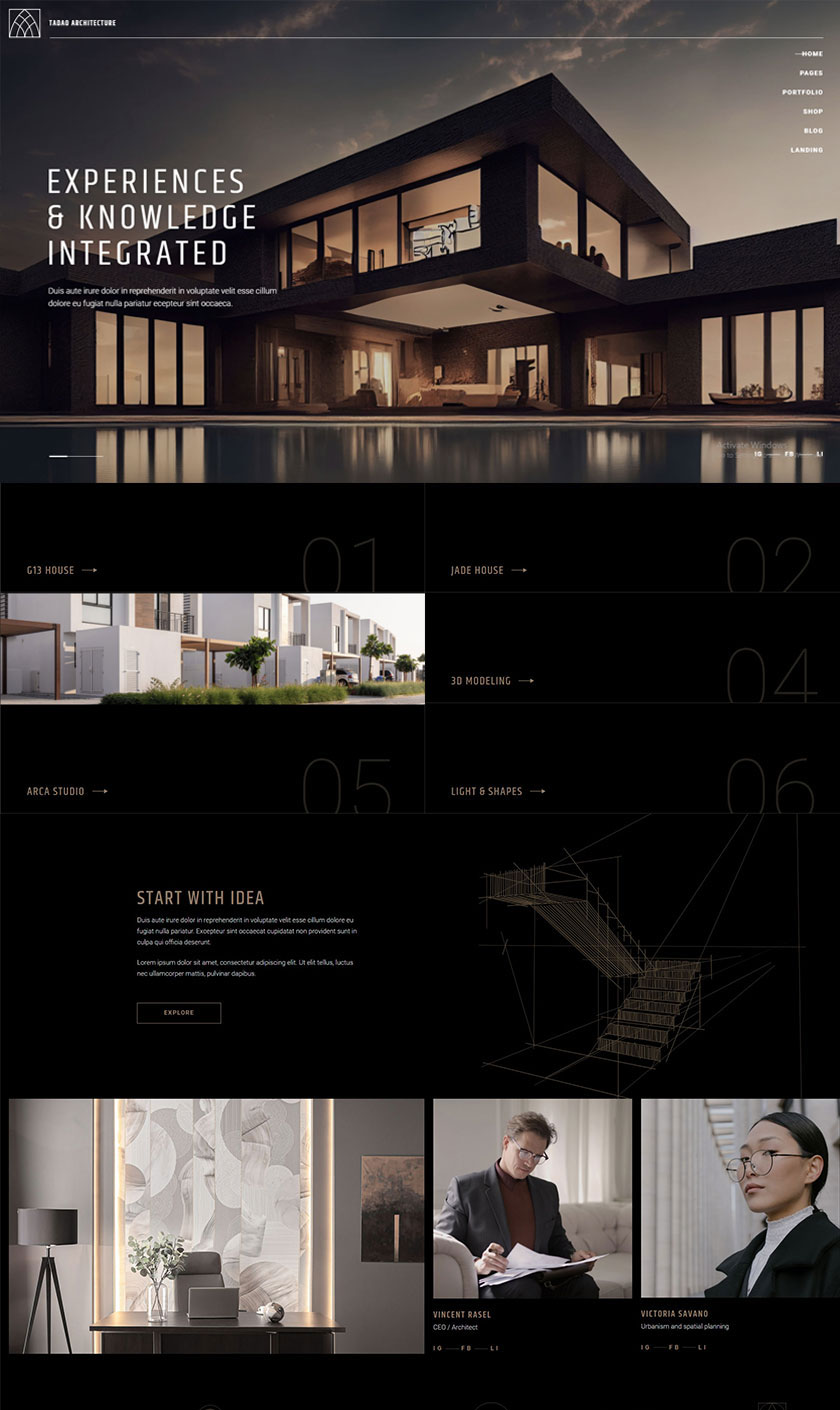 Tadao WordPress Template 1