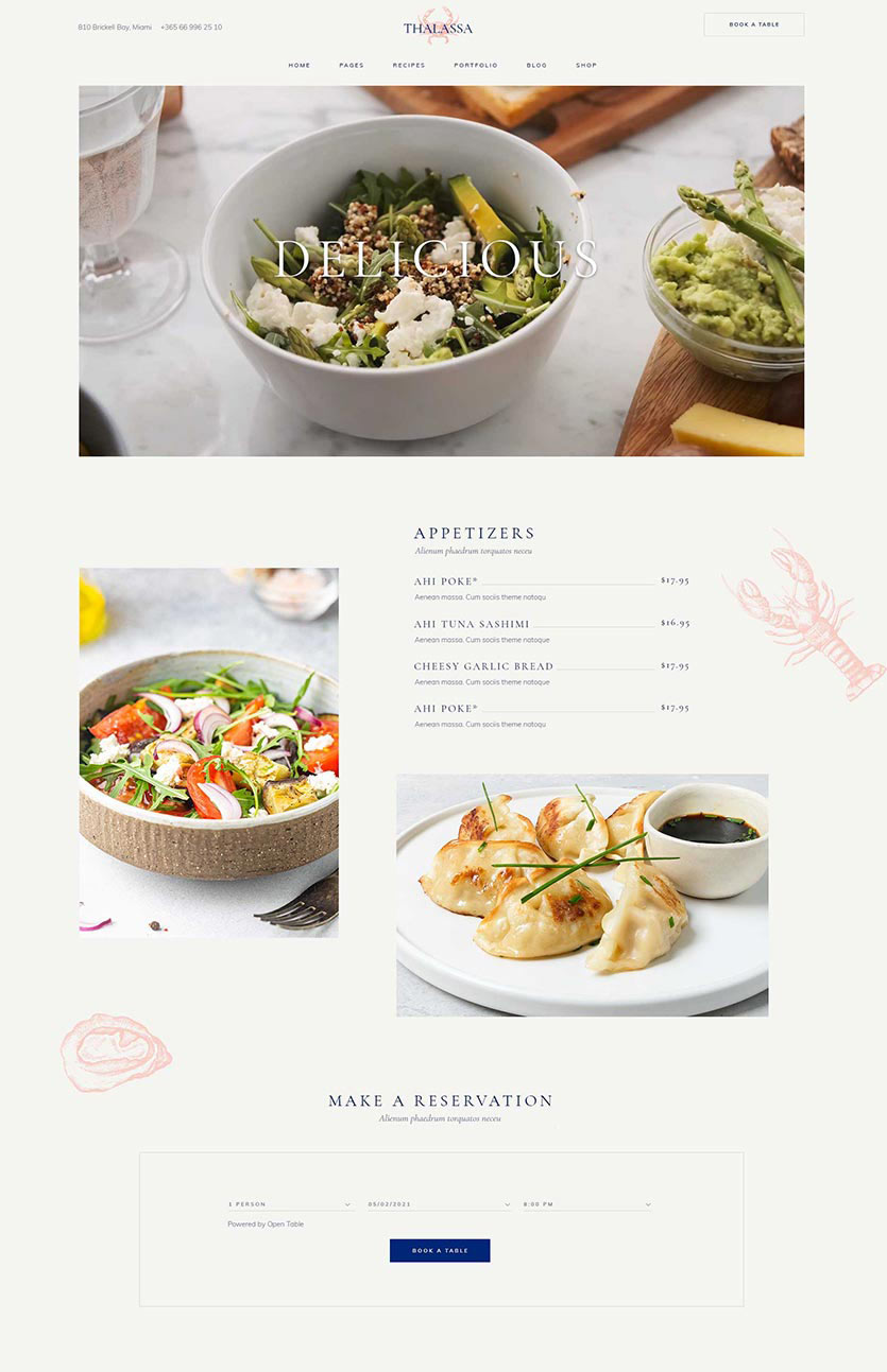 Thalassa WordPress Template 2