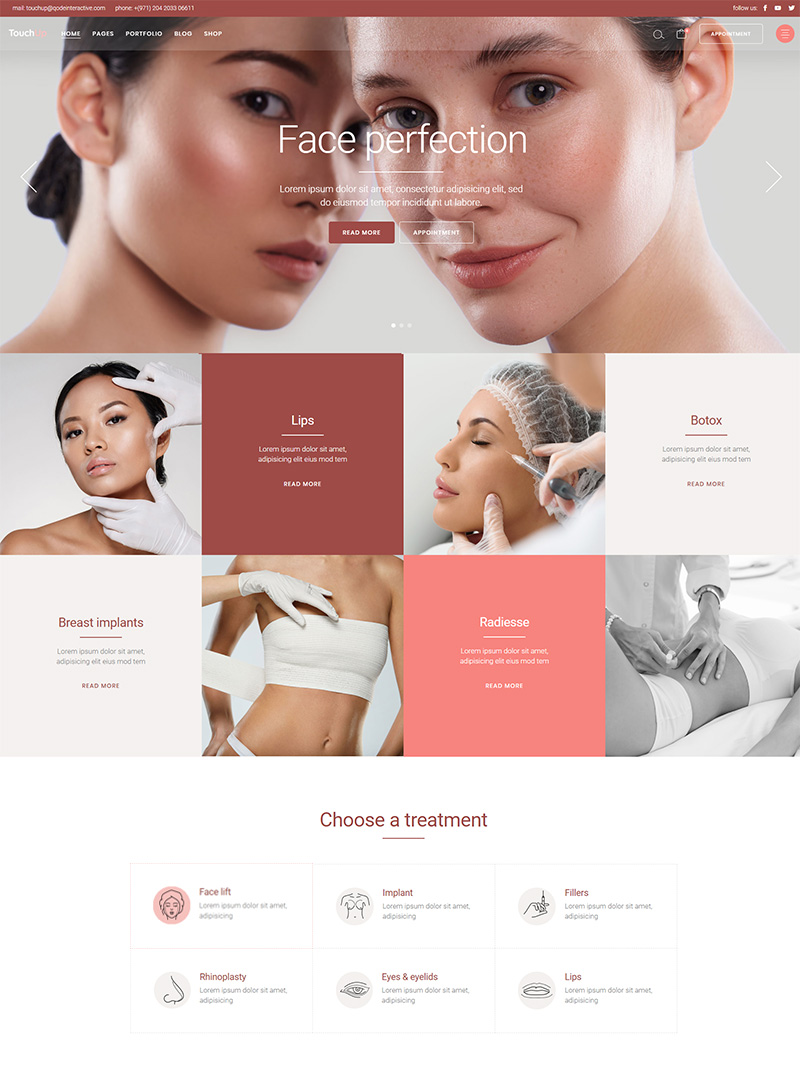 TouchUp WordPress Template 1