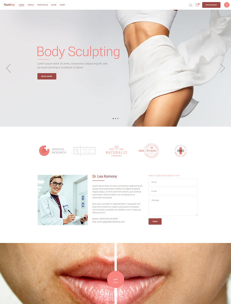 TouchUp WordPress Template 2