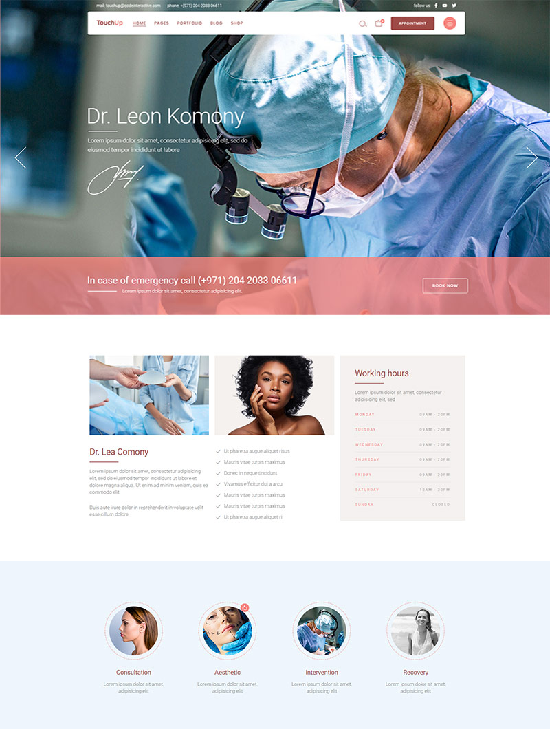 TouchUp WordPress Template 3