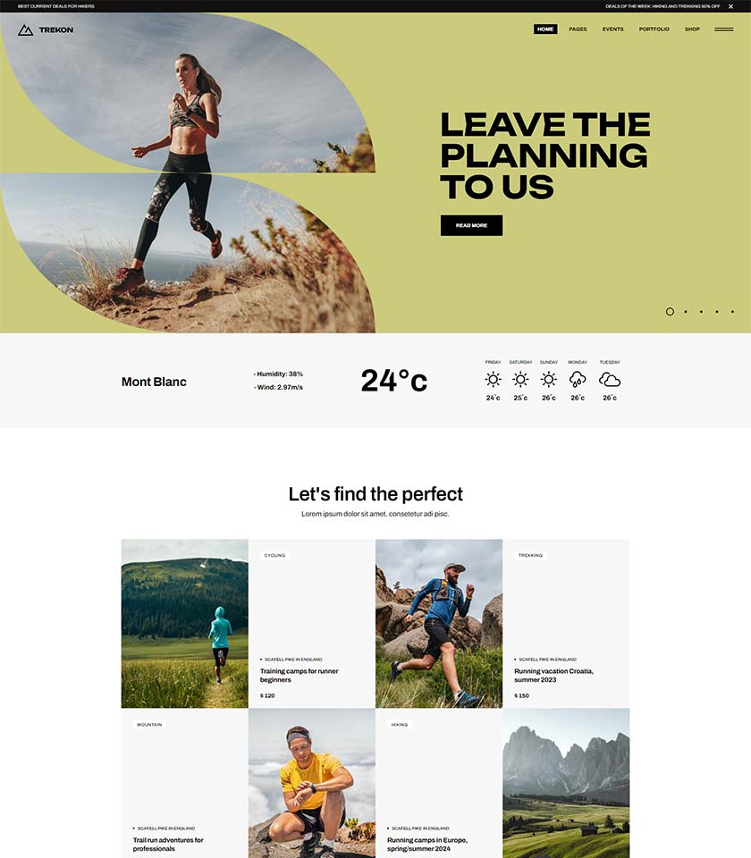 TrekOn WordPress Template 3